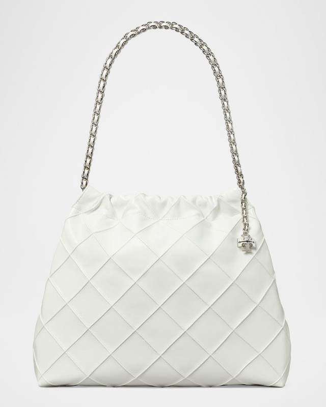Fleming Quilted Leather Hobo Bag